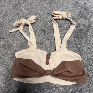 Two-Tone Bow crop top